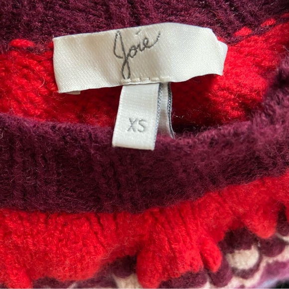 Joie Karenya Wool Blend Crewneck Women's Sweater XS Navy Multicolor - Picture 6 of 7